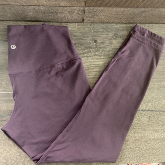 lululemon athletica Pants - Lululemon Cropped Crop Under Lavender pants yoga leggings Womens 10 Plum purple